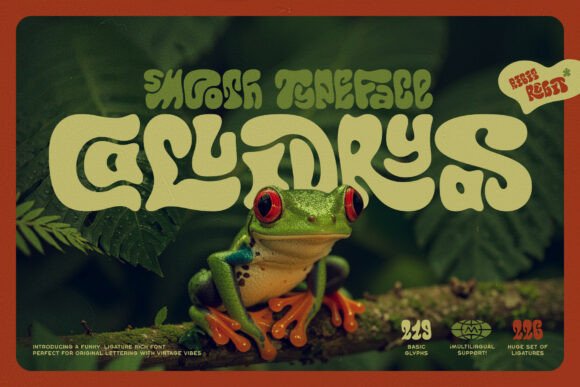Callidryas: A Groovy Vintage Typeface for Handmade Branding