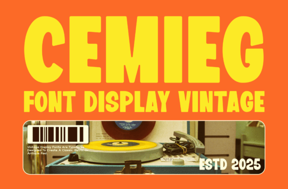 Cemieg: A Vintage Display Typeface for Editorial Design