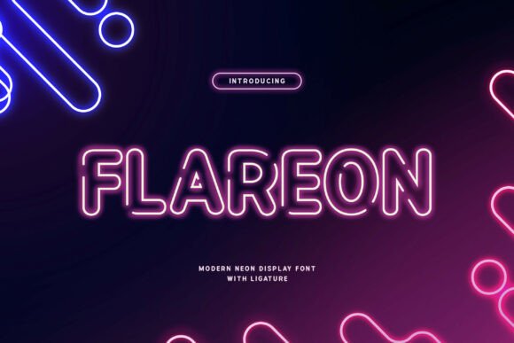 Flareon: The Bold Neon Display Font for High-Impact Campaigns