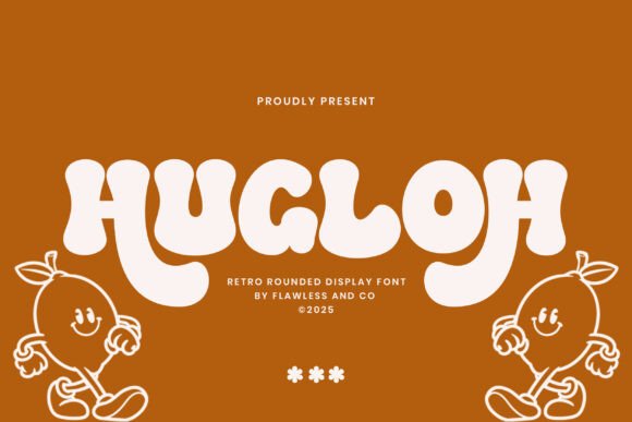 Hugloh: The Retro Rounded Display Font for Warm Brand Identity