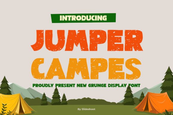 Jumper Campes: A Playful Grunge Display Font for Editorial Design