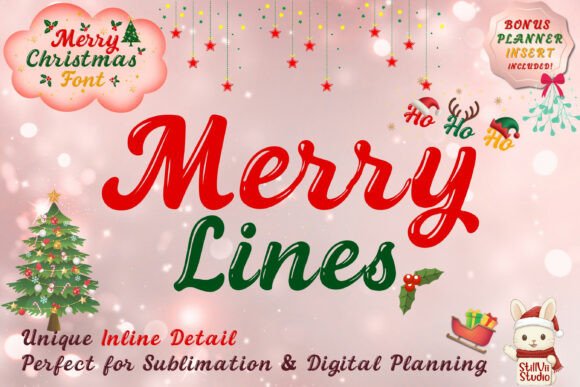 Merry Lines: The Premium Display Font for Vintage Holiday Campaigns