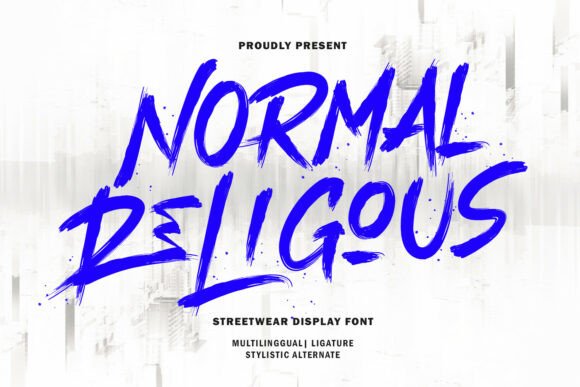 Normal Religous: The Bold Brush Typeface for Editorial Design