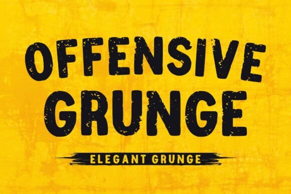 Offensive Grunge: The Bold Typeface for Edgy Brand Identity