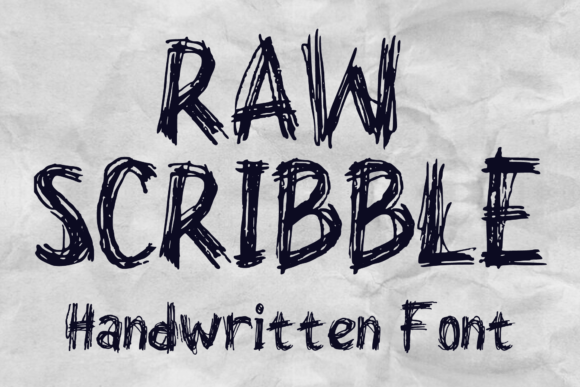 Raw Scribble: The Organic Handwritten Typeface for Makers