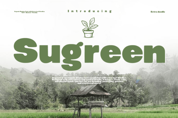 Sugreen: A Nature-Inspired Display Font for Handmade Creators