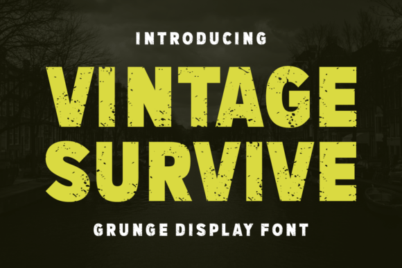 Vintage Survive: The Bold Grunge Display Font for Resilient Digital Brands