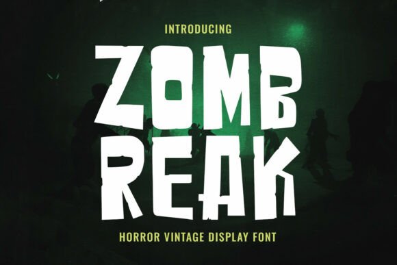 Zombreak: The Ultimate Retro Horror Display Font for Campaigns